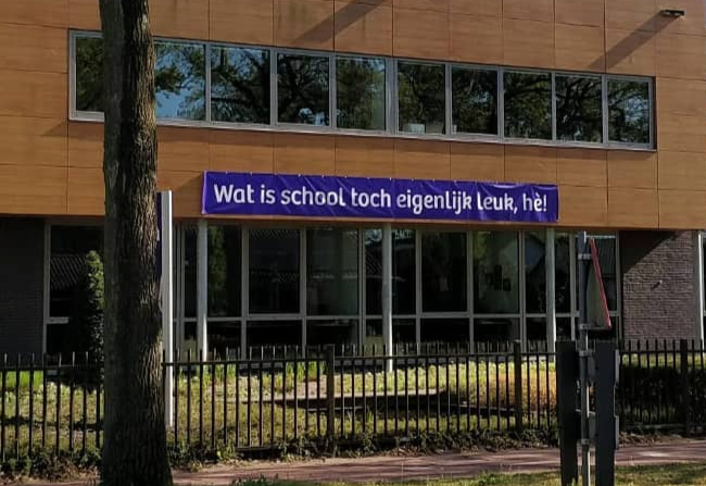Banner op het Altena College