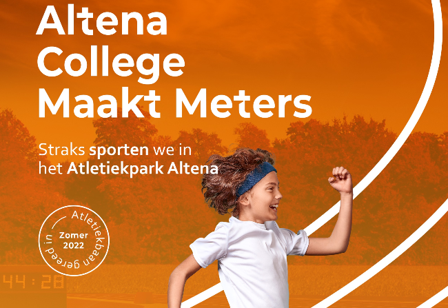 Atletiekpark Altena achter de school!