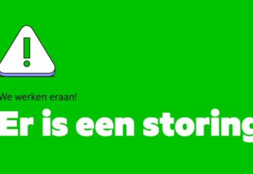 Storing op onze website